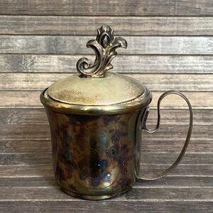 Vintage Napier Silver Lidded Mug with Handle